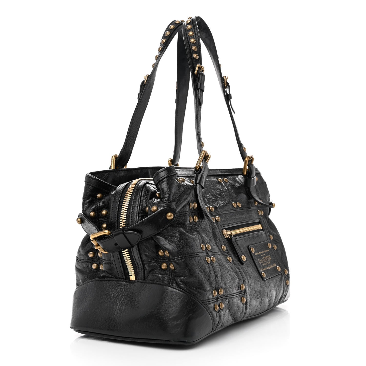 Louis Vuitton Lambskin Riveting Black 3 of 12