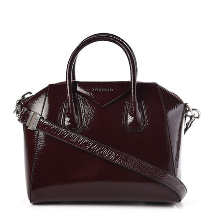 Givenchy Crinkled Patent Calfskin Small Antigona Aubergine 1 of 8