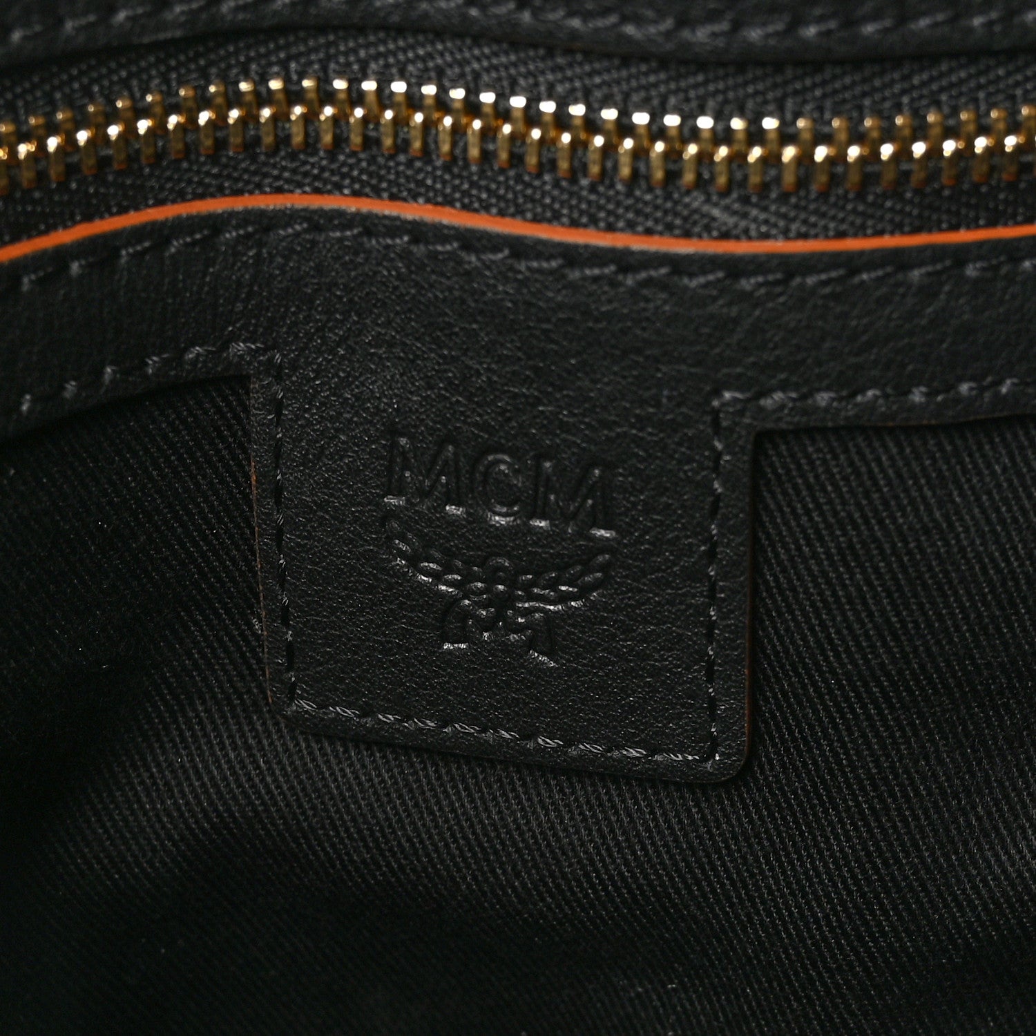 MCM Calfskin Monogram Klara Crossbody Pouch Black 6 of 9