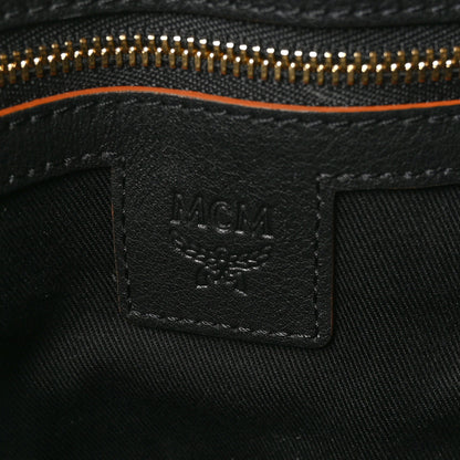 MCM Calfskin Monogram Klara Crossbody Pouch Black 6 of 9