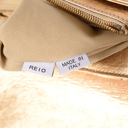 Marc Jacobs Metallic Lambskin Quilted The Large Single Bow Flap Gold 7 of 8