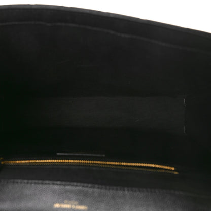 Saint Laurent Grain De Poudre Textured Mixed Matelasse Large Triquilt Monogram Satchel Black 5 of 9