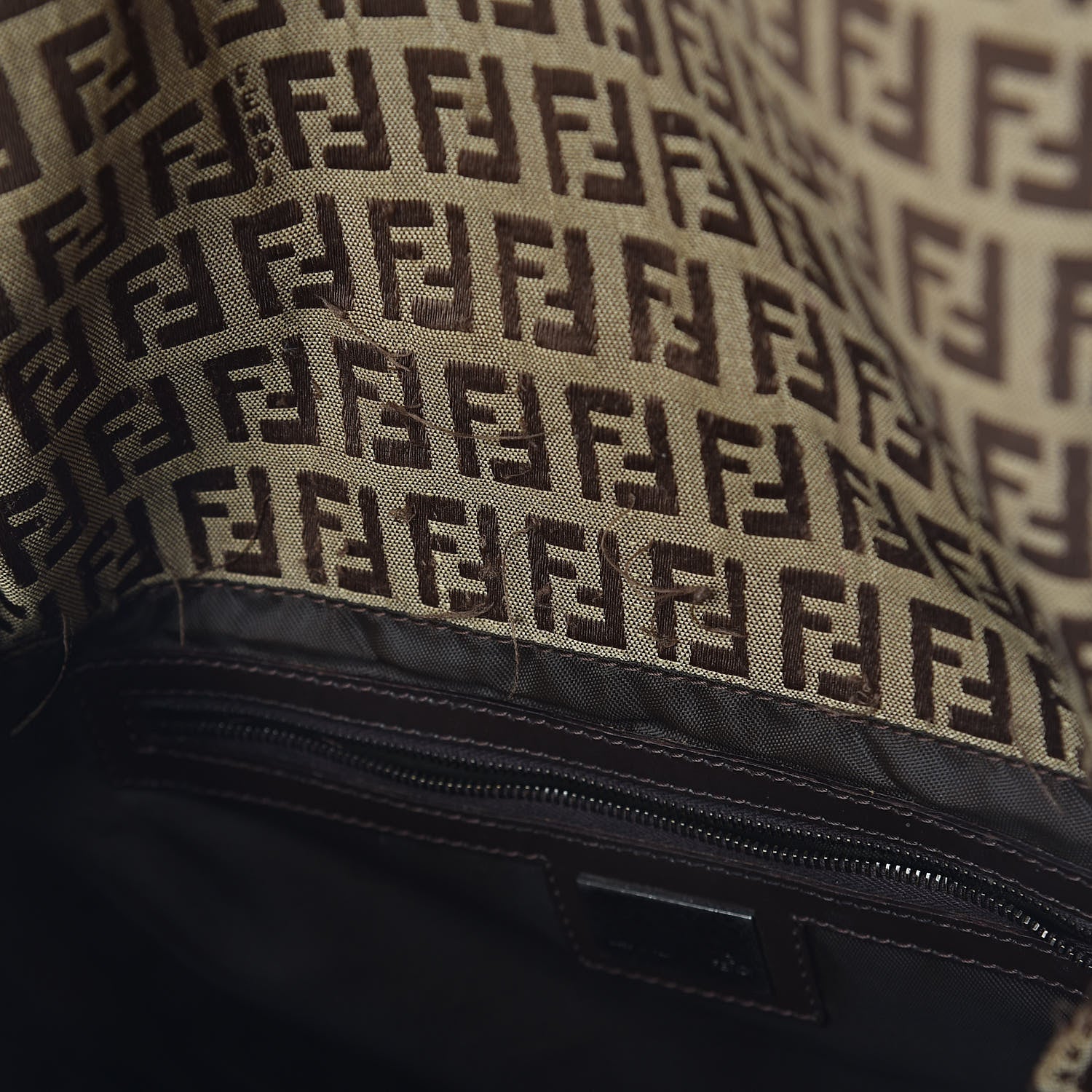 Fendi Zucchino Mama Baguette Dark Brown 6 of 10