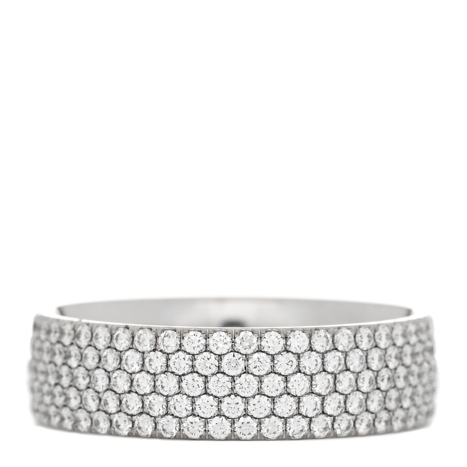 Tiffany 18K White Gold Diamond Metro Five-Row Ring 52 6 2 of 4
