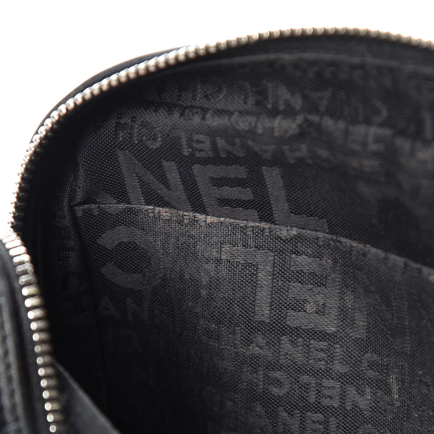 Chanel Distressed Calfskin Cambon Cosmetic Case Black 10 of 17