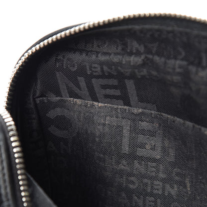 Chanel Distressed Calfskin Cambon Cosmetic Case Black 10 of 17