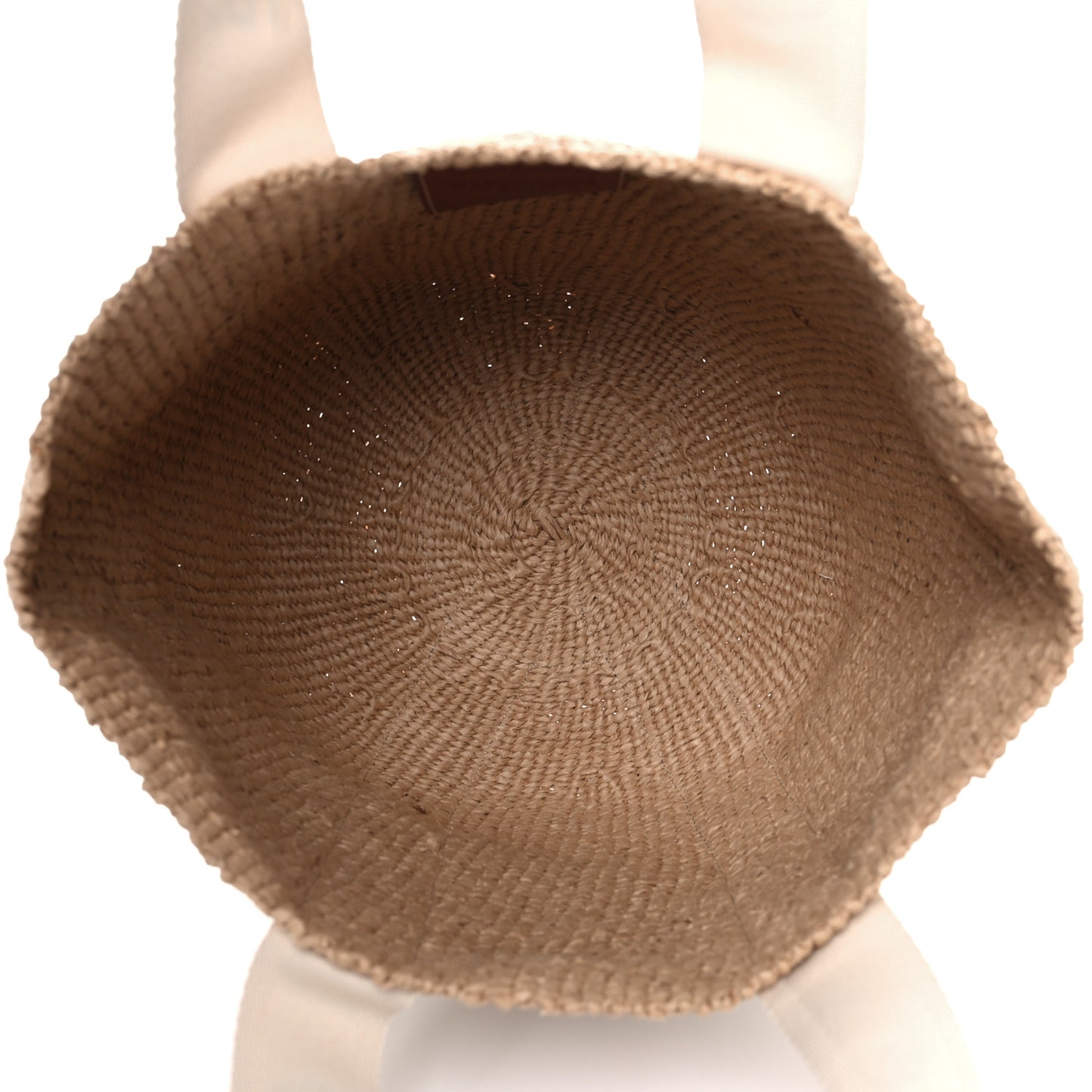 Raffia Large Woody Tote White