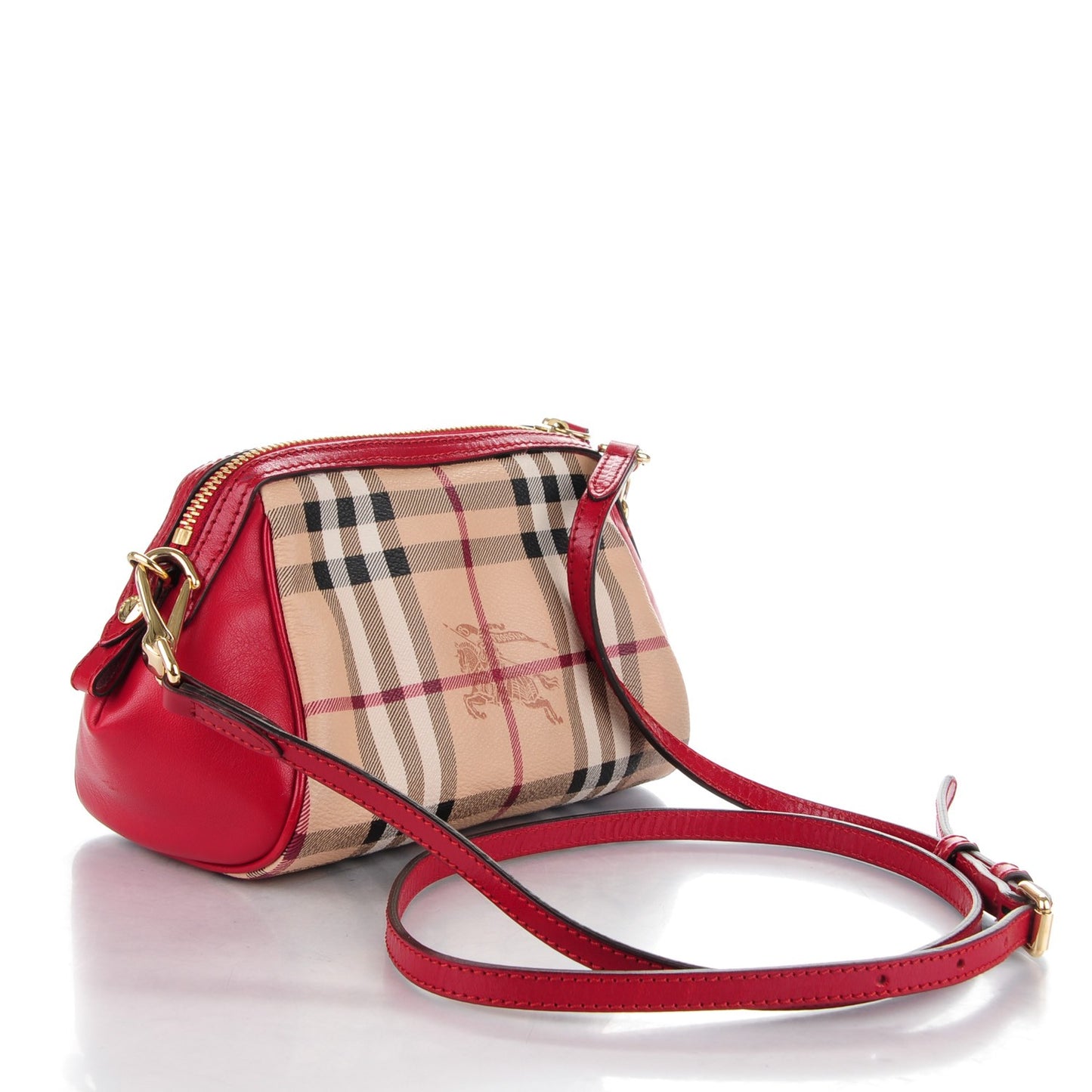 Haymarket Check Mini Blaze Crossbody Bag Red