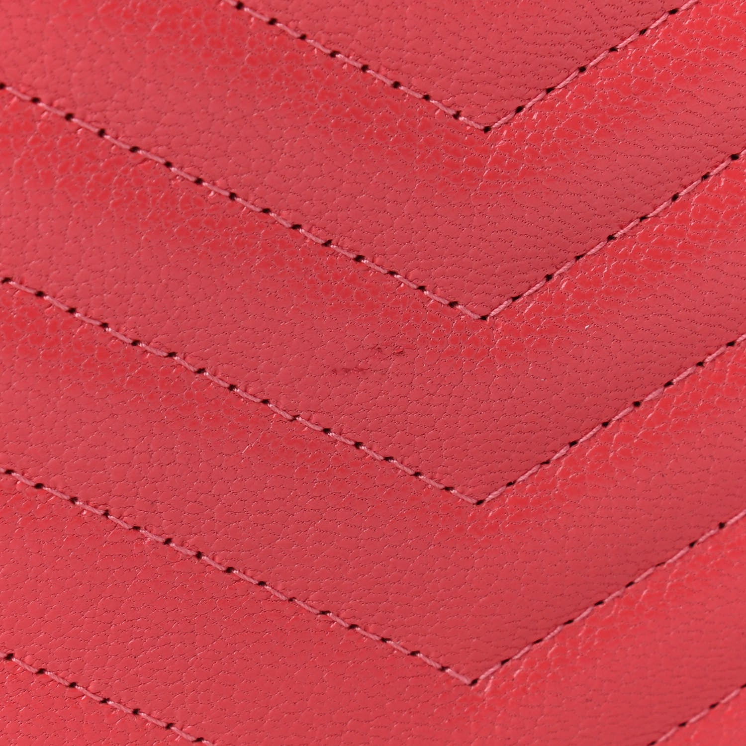 Chanel Shiny Goatskin Chevron Quilted Statement Wallet On Chain WOC Red 12 of 12