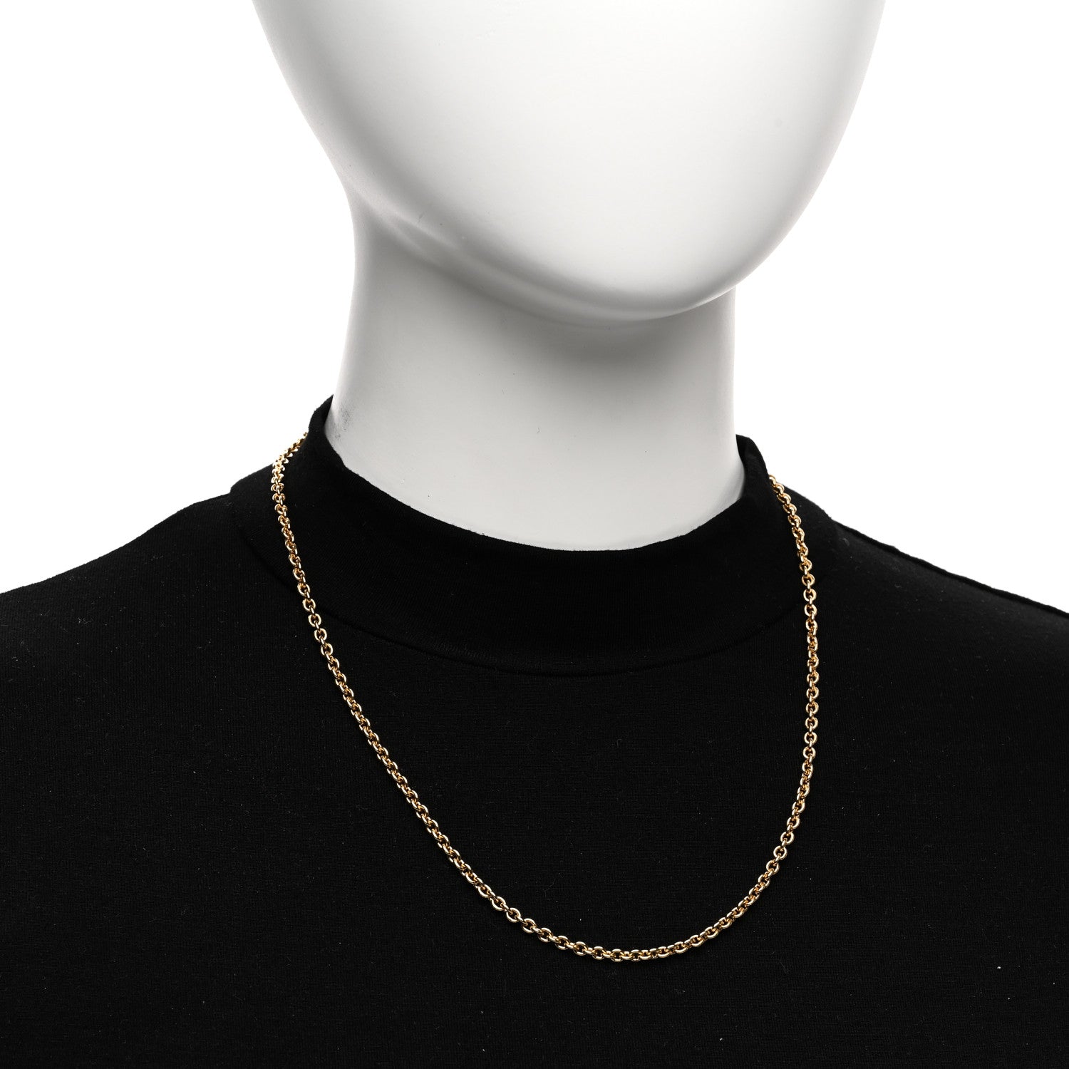 Bulgari 18K Yellow Gold 3mm Adjustable Chain Necklace 2 of 4