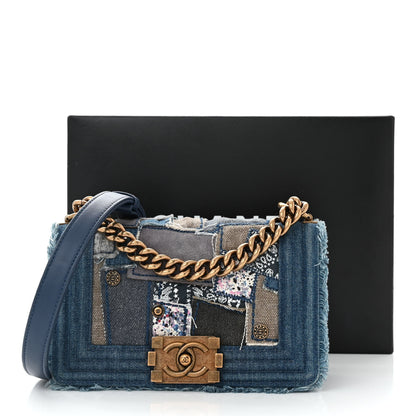 Chanel Denim Patchwork Small Boy Flap Blue 11 of 11