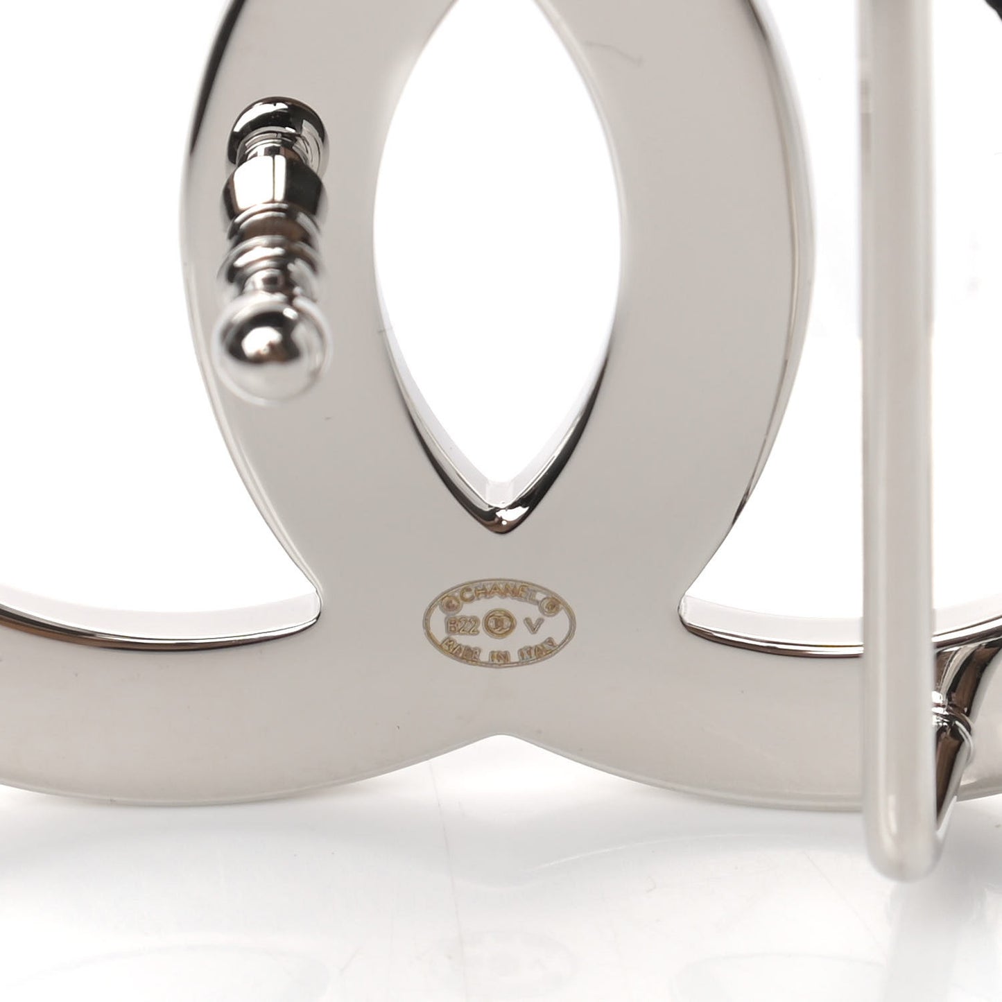 Patent Calfskin CC Reversible Belt 85 Black White