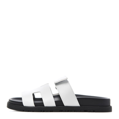 Hermes Calfskin Womens Chypre Sandals 36 White 1 of 9