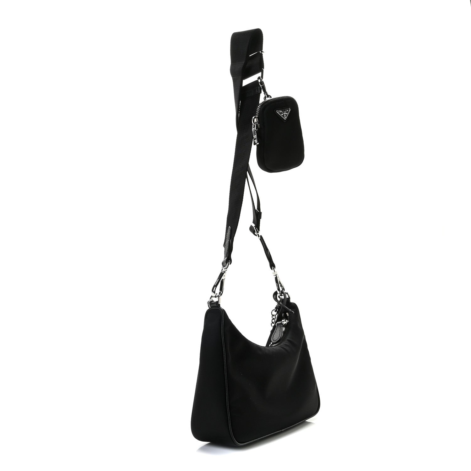 Prada Nylon Re-Edition 2005 Shoulder Bag Black 3 of 10