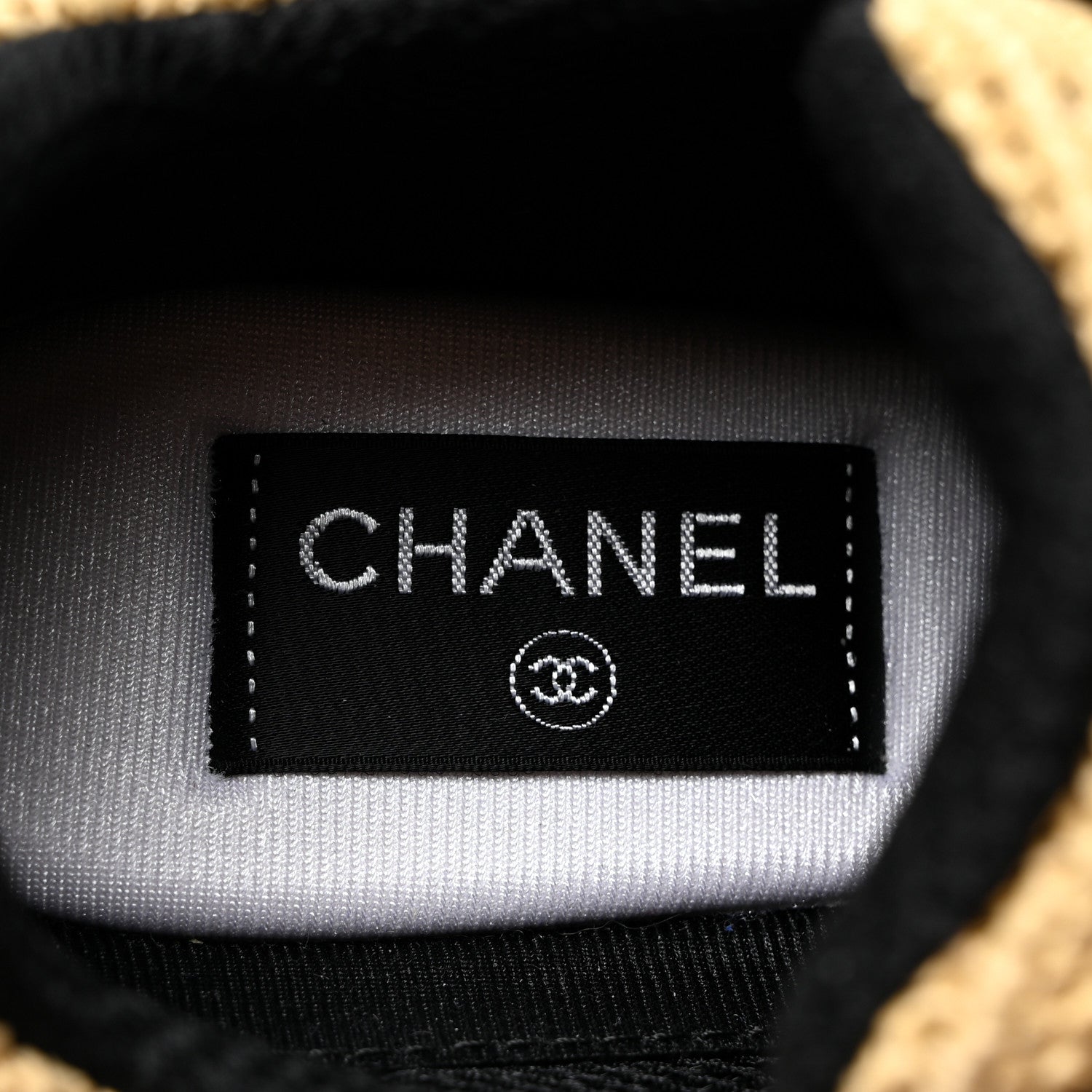 Chanel Braided Raffia Womens CC Sneakers 40 Beige 6 of 8