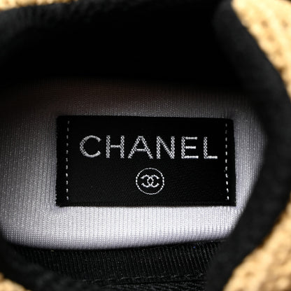 Chanel Braided Raffia Womens CC Sneakers 40 Beige 6 of 8