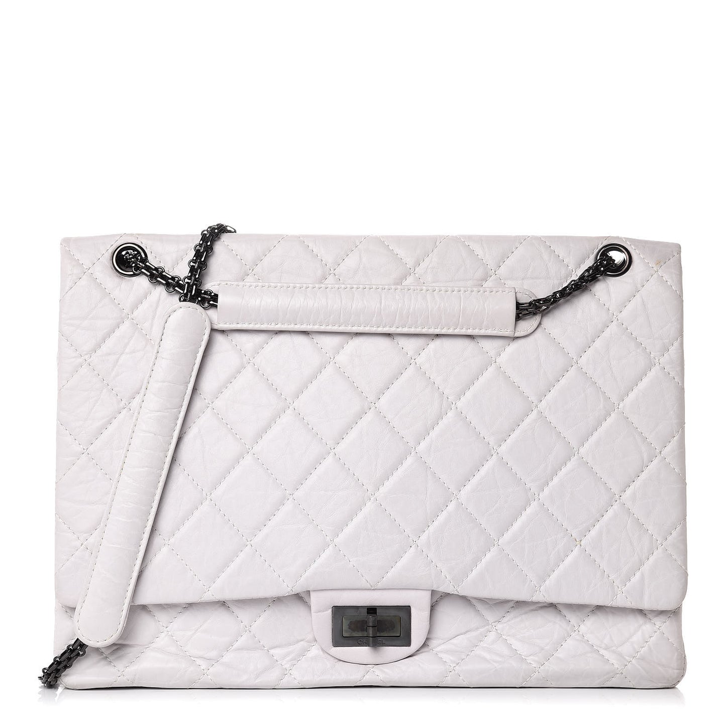 Aged Calfskin Reissue XL Maxi Flap White