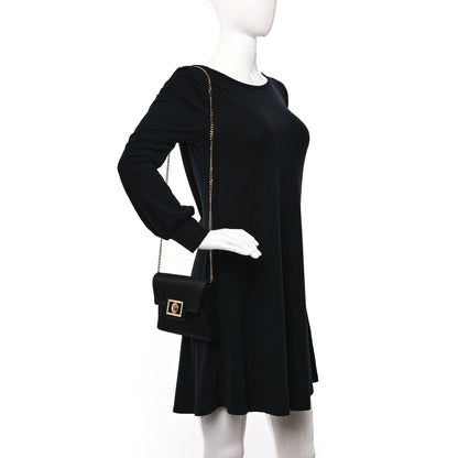 Versace Satin Crystal La Medusa Pouch On Chain Black 2 of 8
