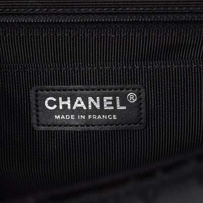Chanel Tweed Patchwork Jumbo Single Flap Black 7 of 8
