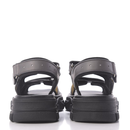 Gucci X SEGA Nappa Mesh Mens Aguru Sandals 12 Loess Black 7 of 10