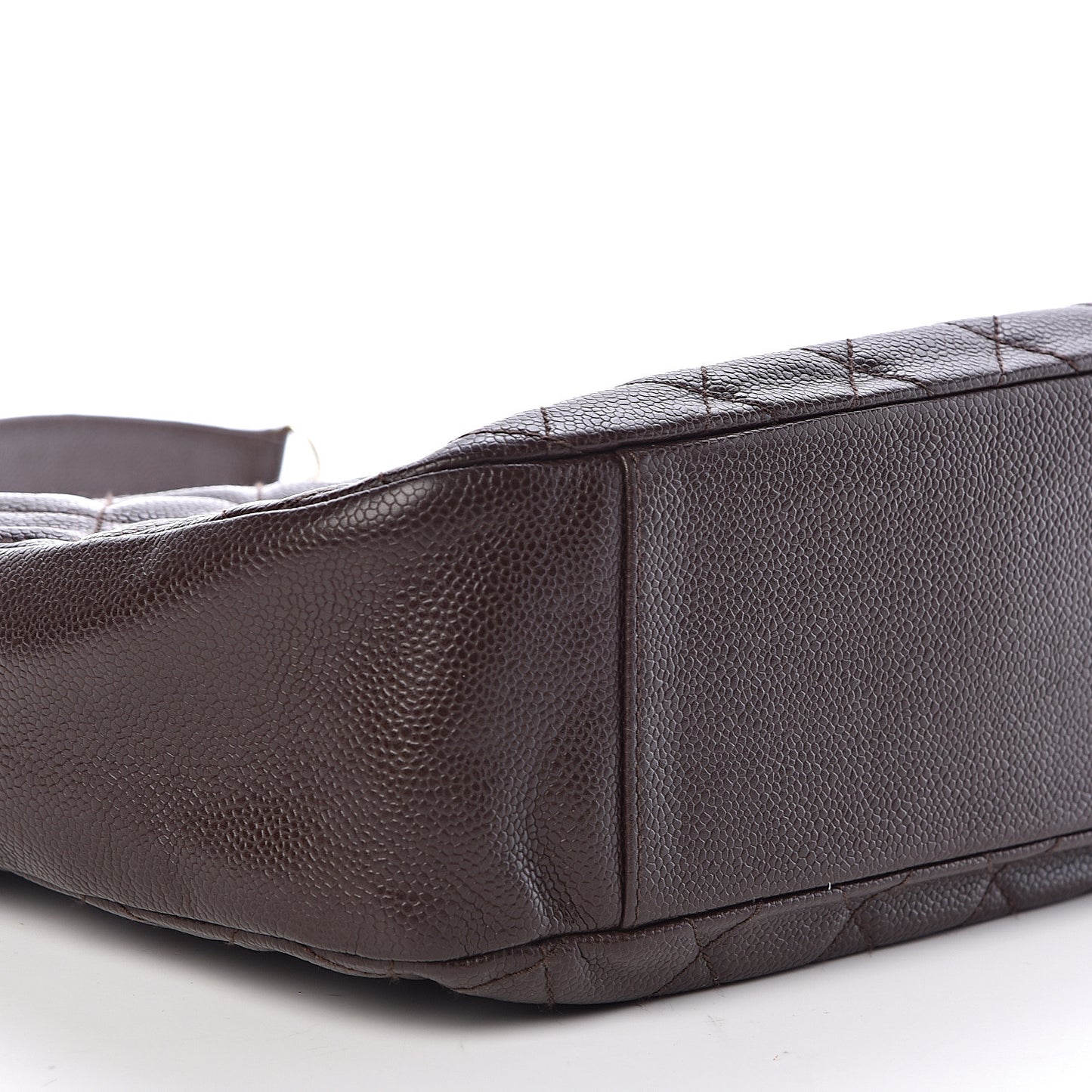 Caviar Quilted Timeless CC Shoulder Bag Brown