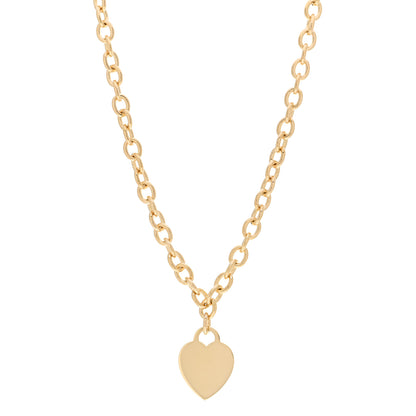 Tiffany 18K Yellow Gold Heart Tag Necklace 1 of 4