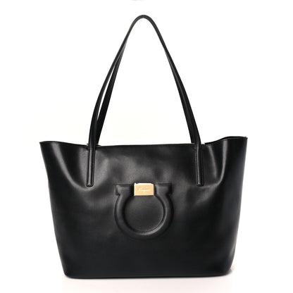 Salvatore Ferragamo Calfskin Medium Gancini Tote Black 3 of 9