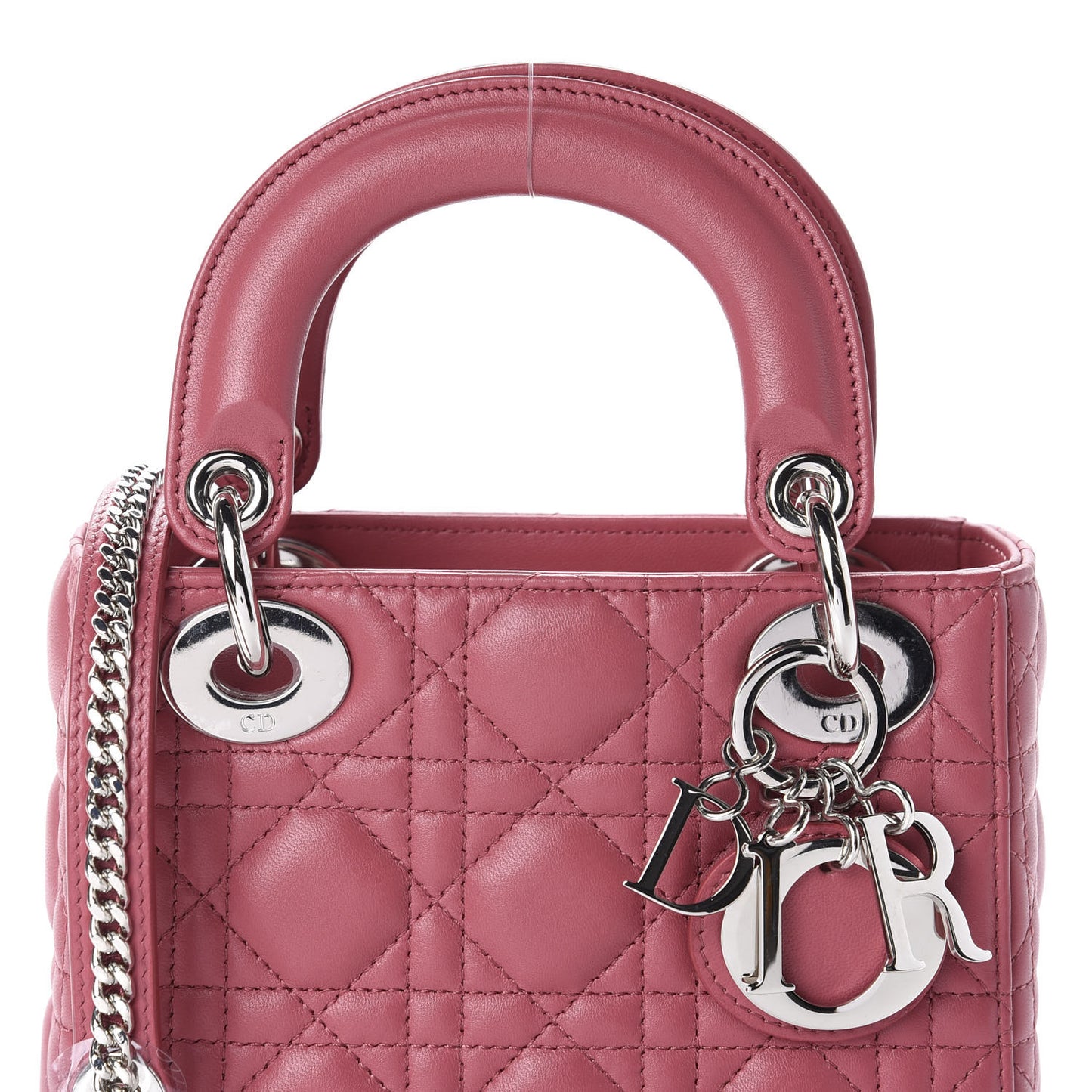 Lambskin Cannage Mini Lady Dior Pink
