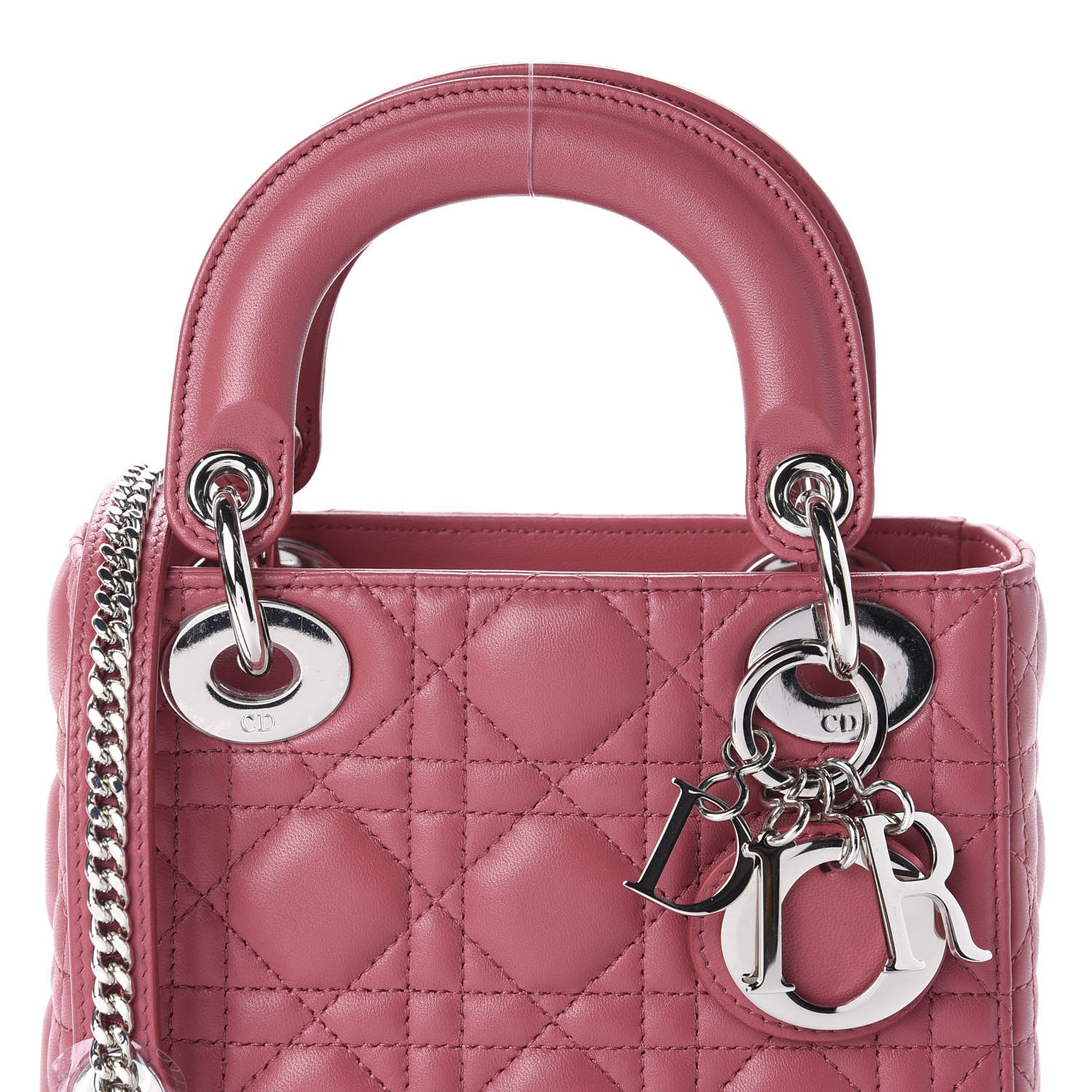 Christian Dior Lambskin Cannage Mini Lady Dior Pink 10 of 10