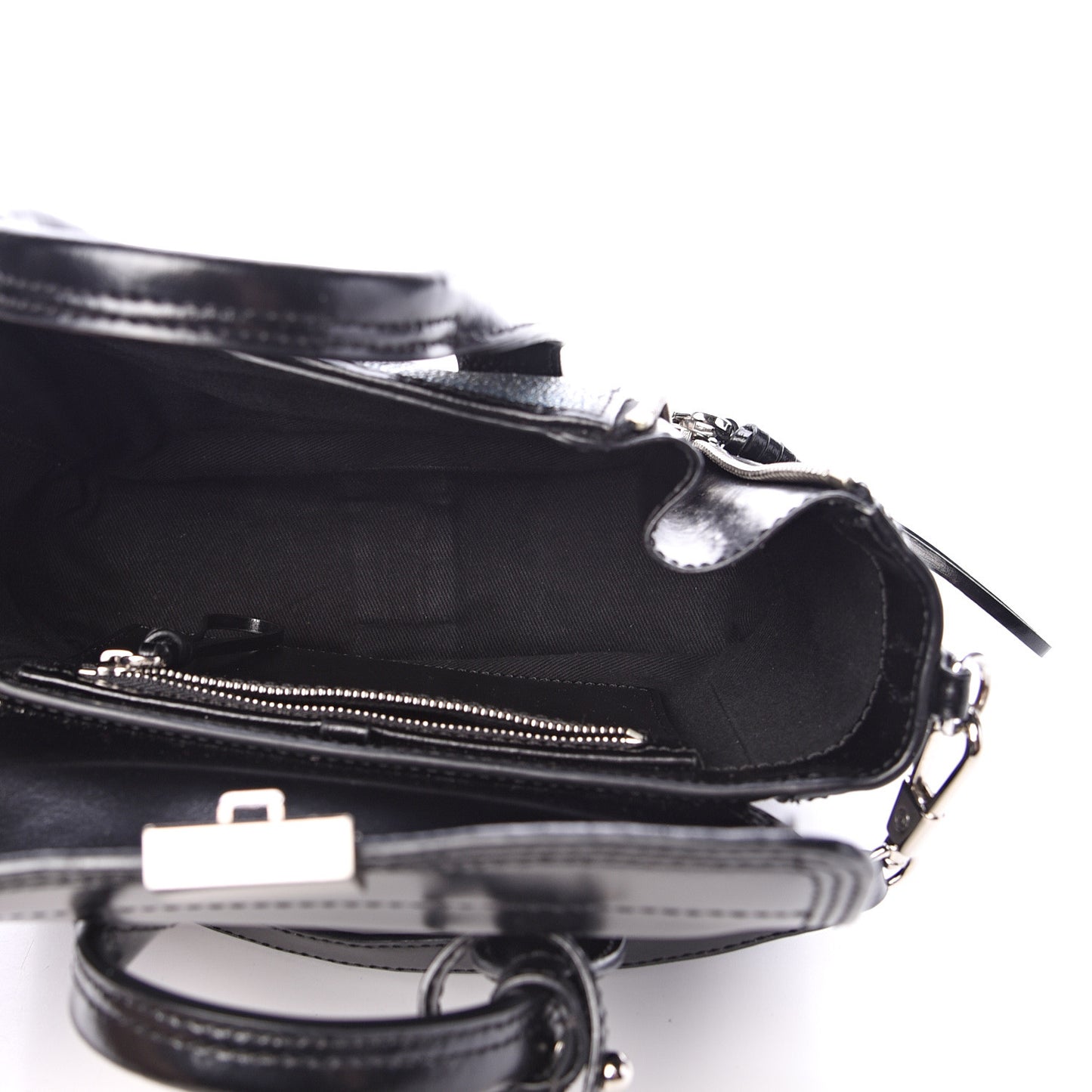 3.1 Smooth Calfskin Stingray Pashli Small Satchel Black