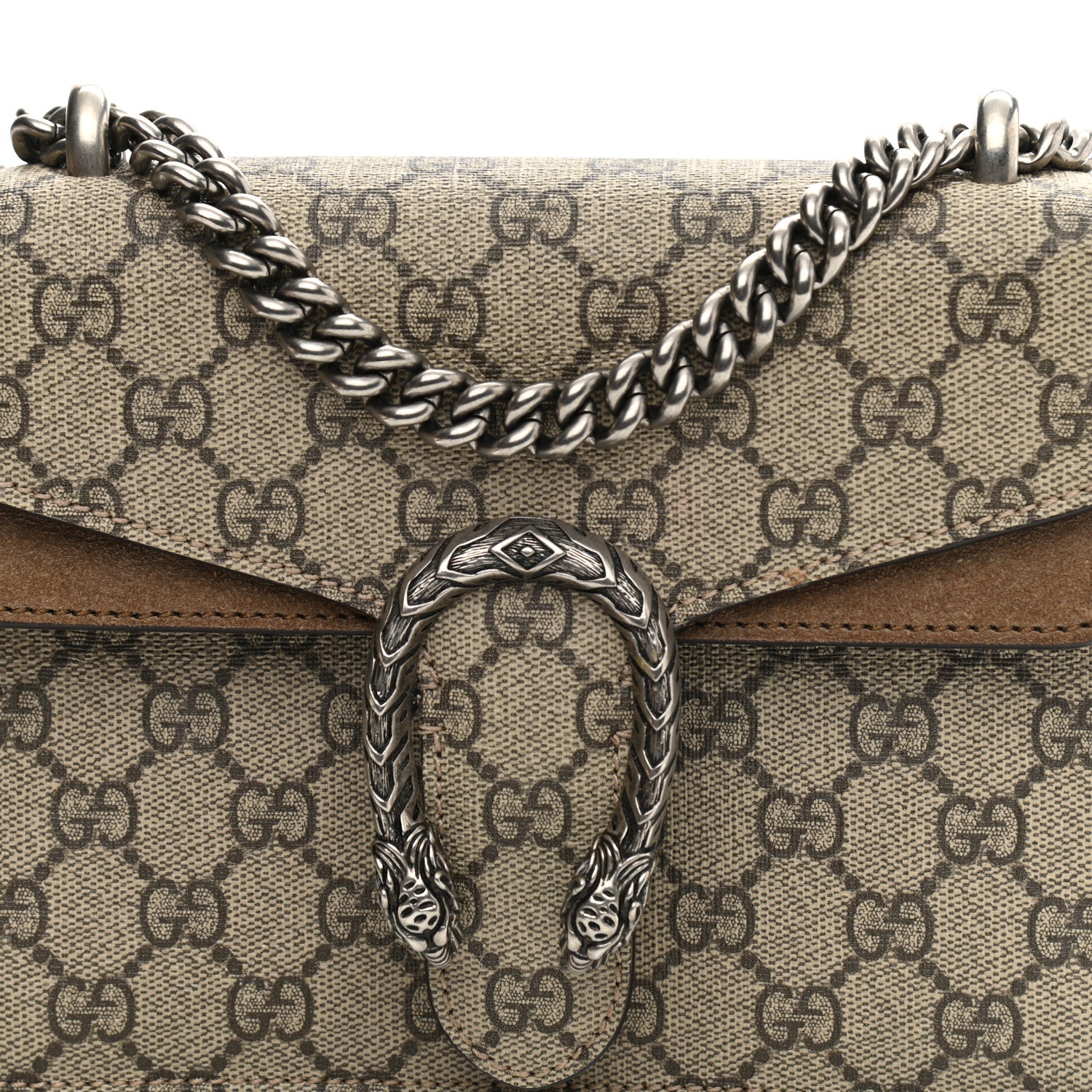 Gucci GG Supreme Monogram Mini Dionysus Shoulder Bag Taupe 8 of 9