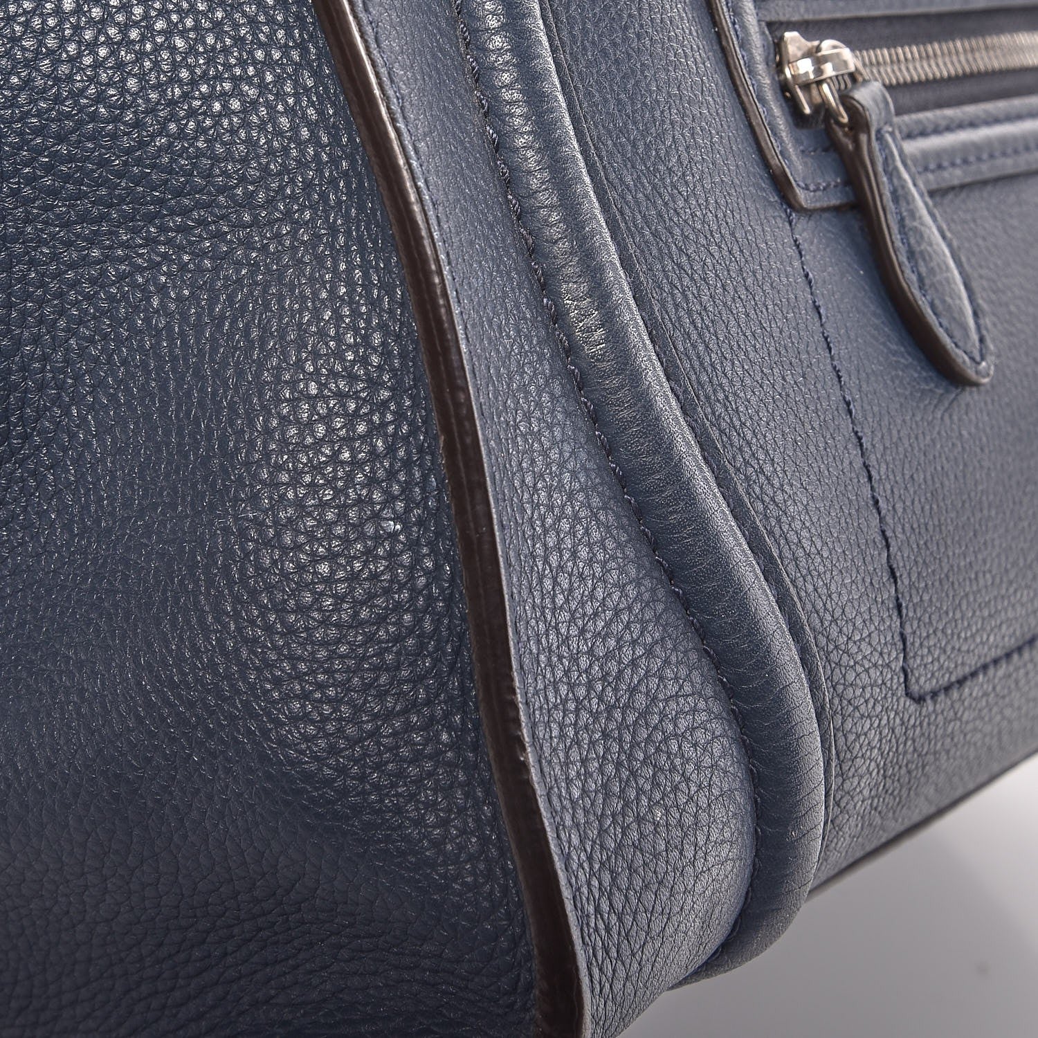 Celine Drummed Calfskin Mini Luggage Orage 11 of 11