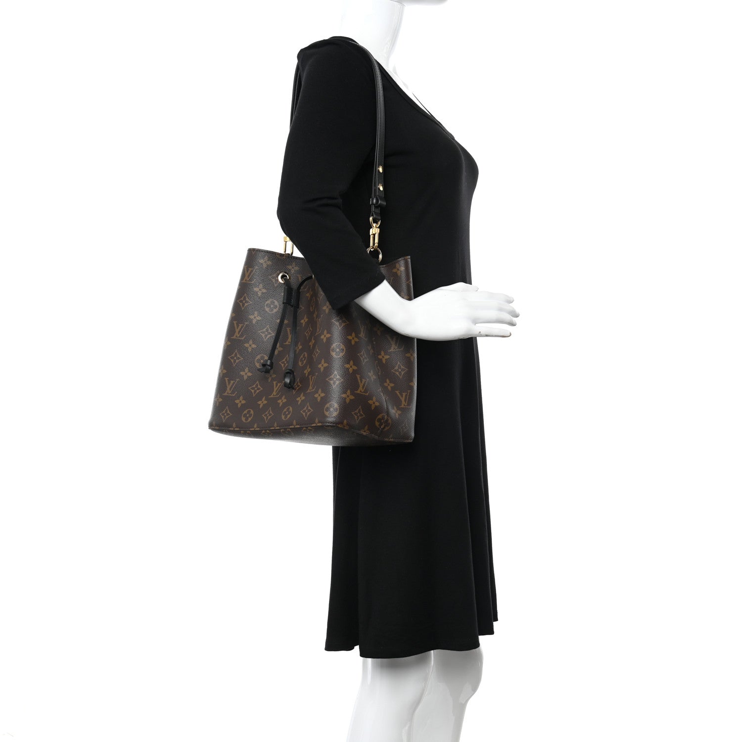 Louis Vuitton Monogram Neonoe MM Black 2 of 10