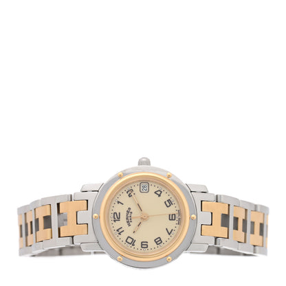 Hermes Stainless Steel 24mm Clipper Quartz Watch Gold 2 of 4