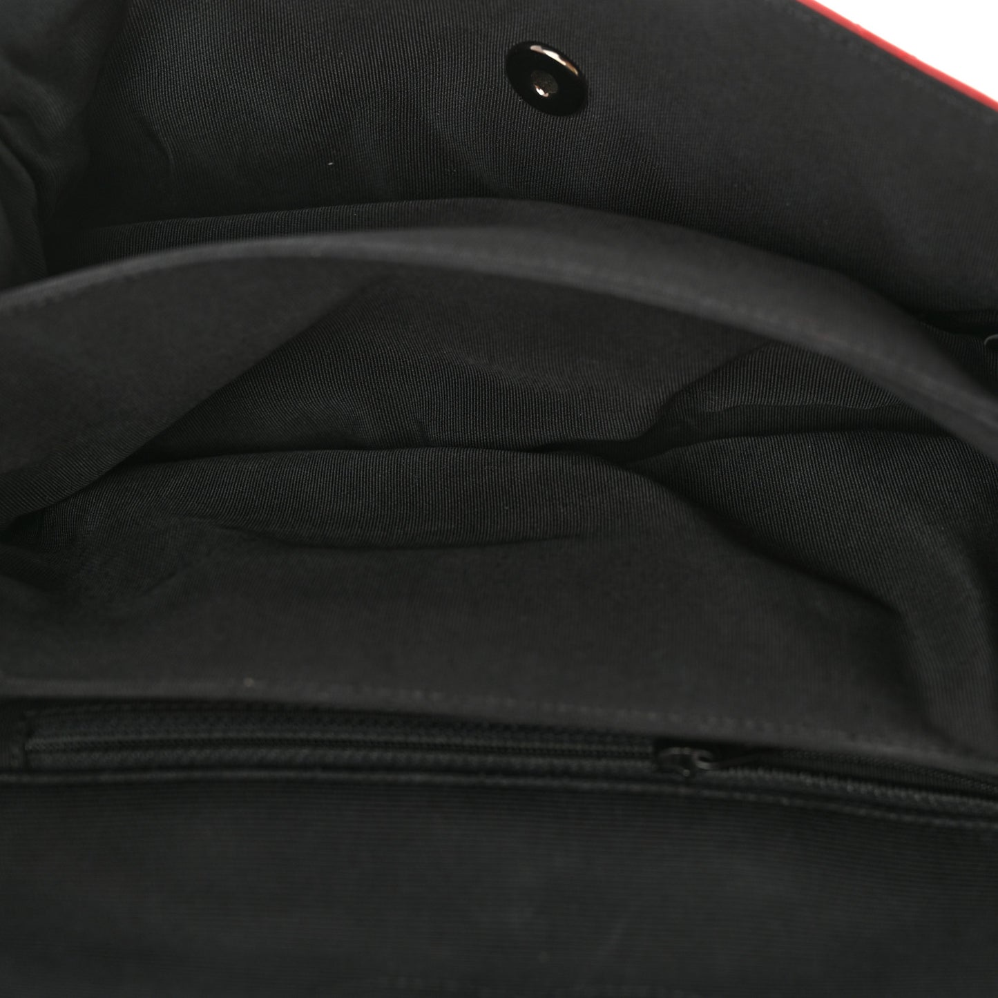 Lambskin Grosgrain Quilted Flap Red Black