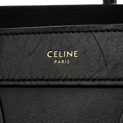 Celine Smooth Calfskin Nano Luggage Black 6 of 10