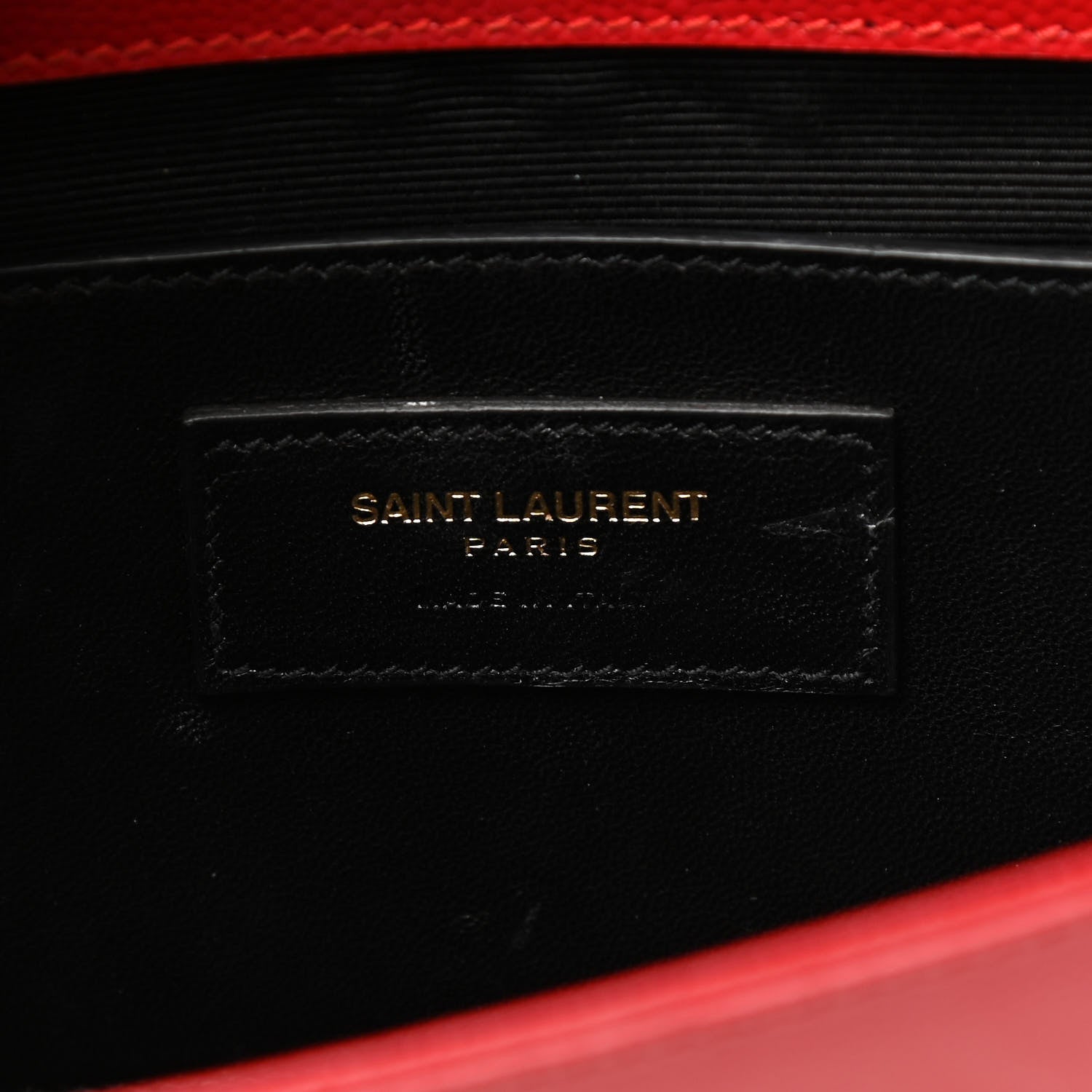 Saint Laurent Grain De Poudre Classic Monogram Cassandre Clutch New Red 6 of 12