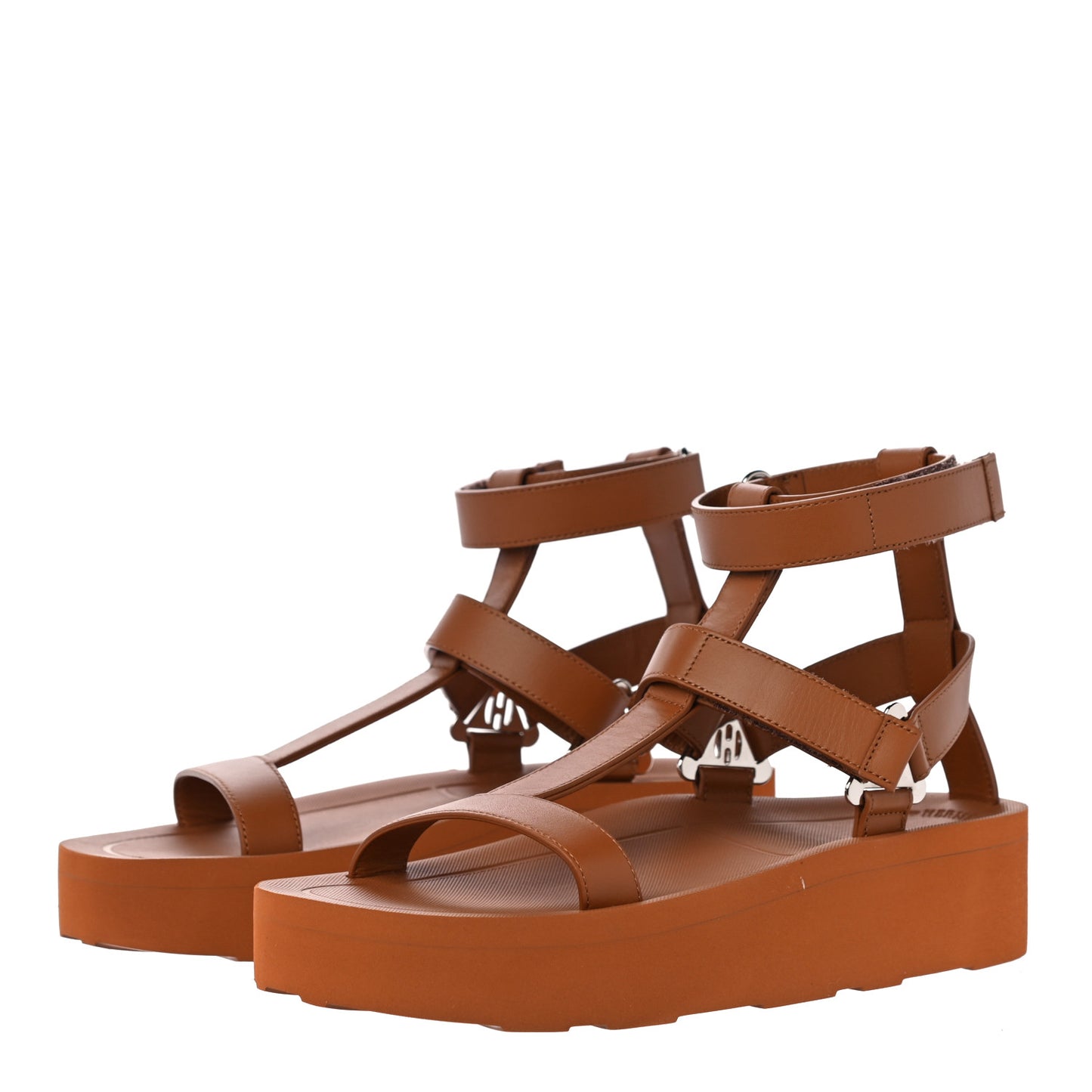 Calfskin Womens Enid Sandals 38 Naturel