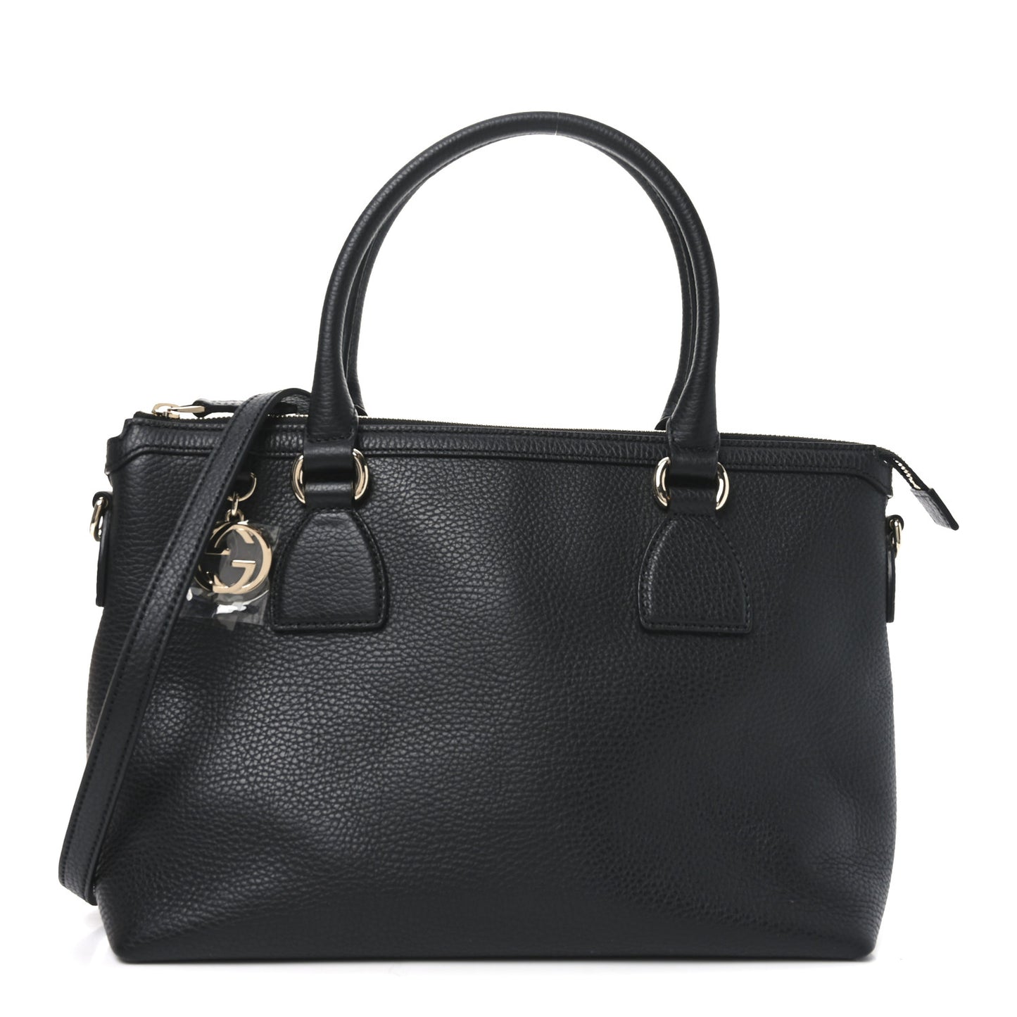 Dollar Calfskin GG Charm Satchel Black