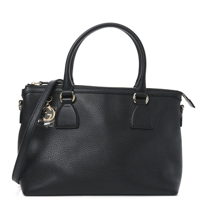 Gucci Dollar Calfskin GG Charm Satchel Black 1 of 10