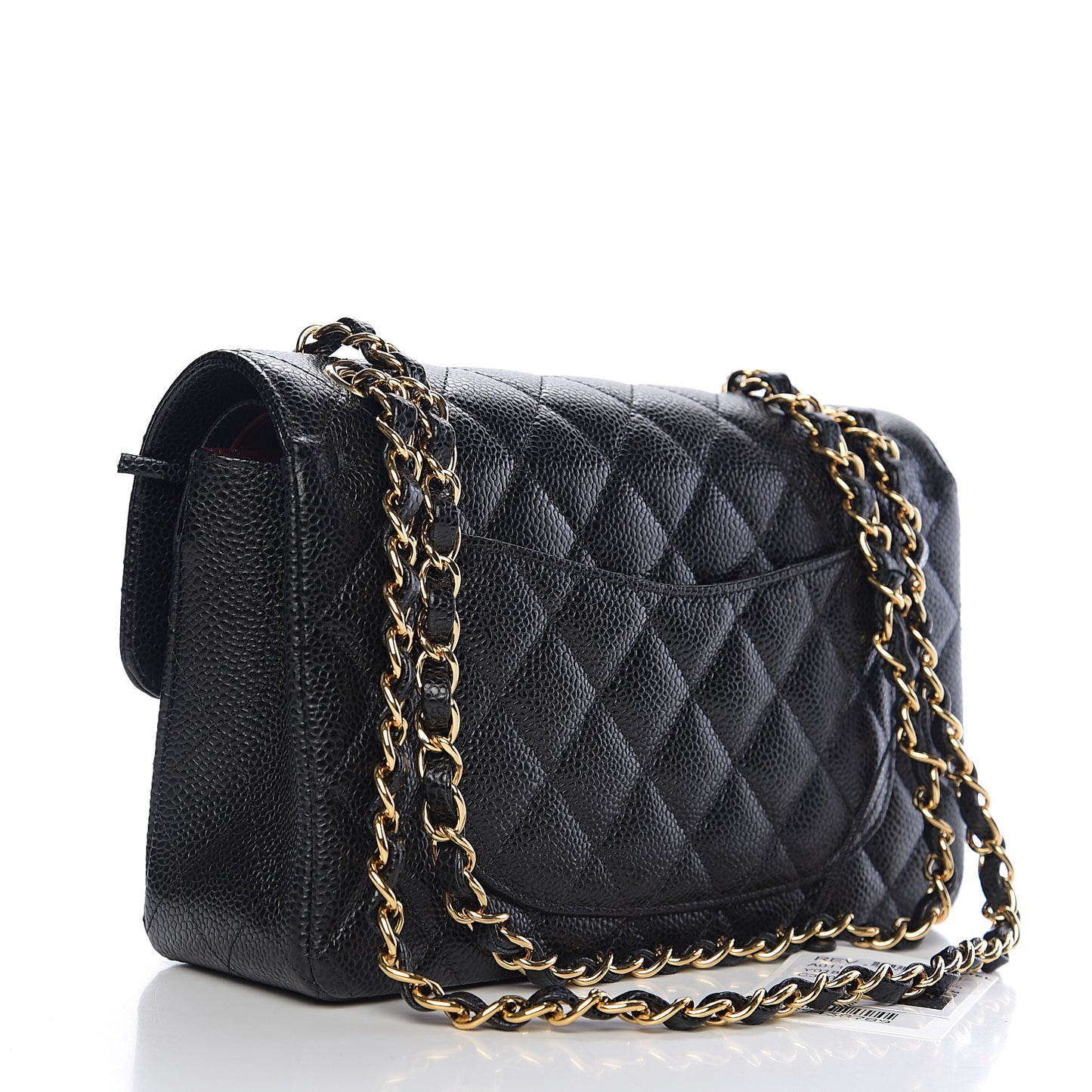 Caviar Quilted Small Double Flap Black