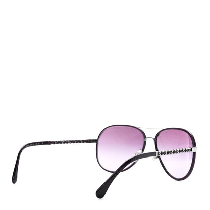 Chanel Polarized Pilot Winter Sunglasses 4219-Q Purple 4 of 8