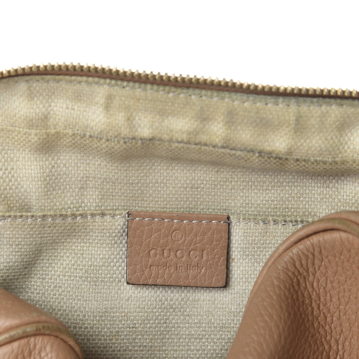 Pebbled Calfskin Small Soho Disco Bag Rose Beige