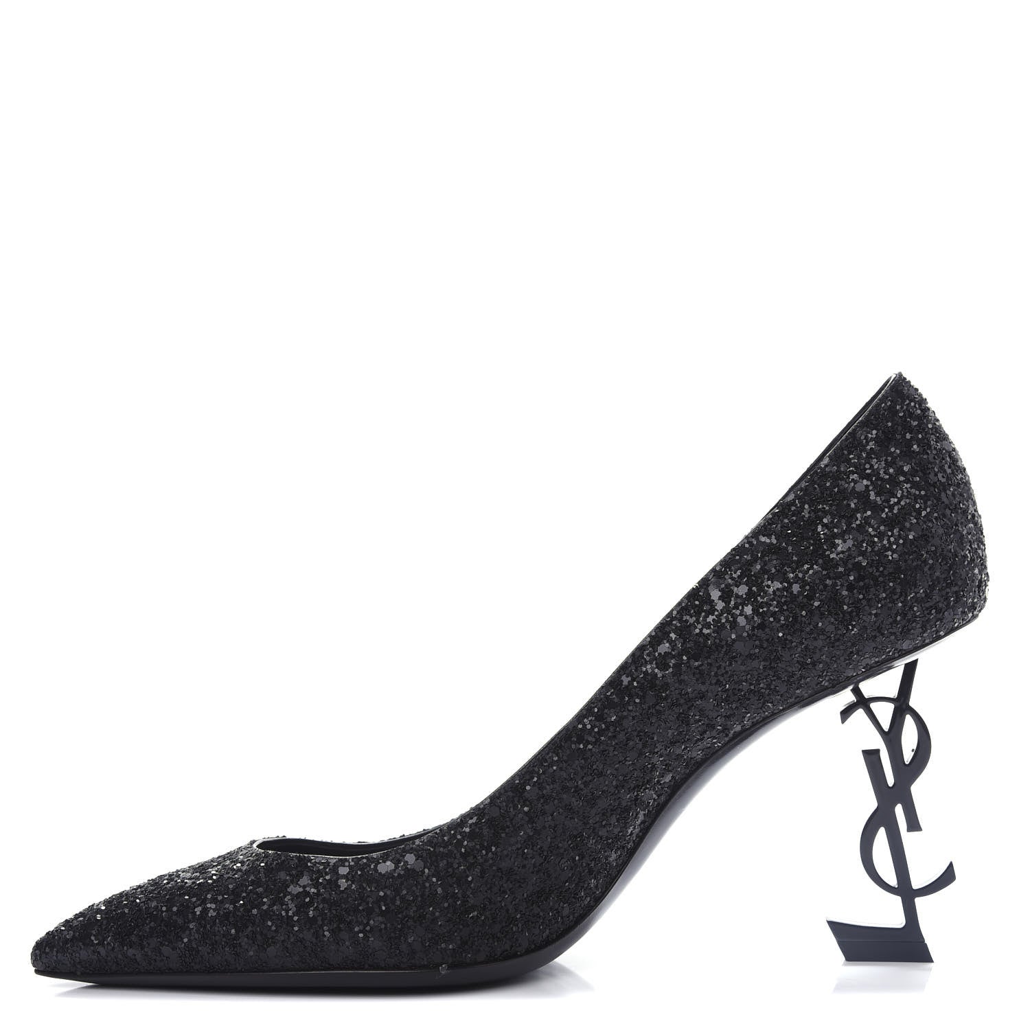 Saint Laurent Glitter Opyum 85 Pumps 39 Black 1 of 11