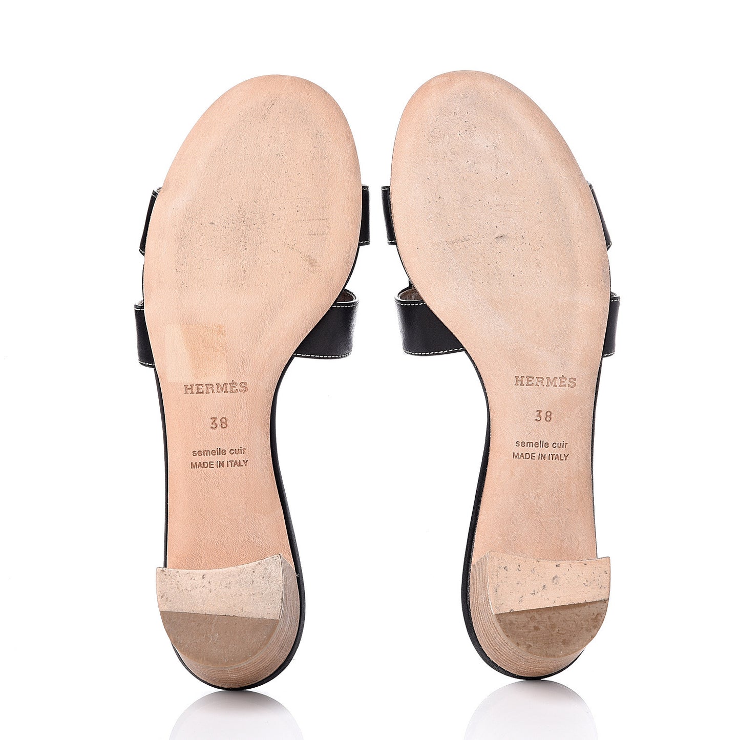 Calfskin Oasis Sandals 38 Black