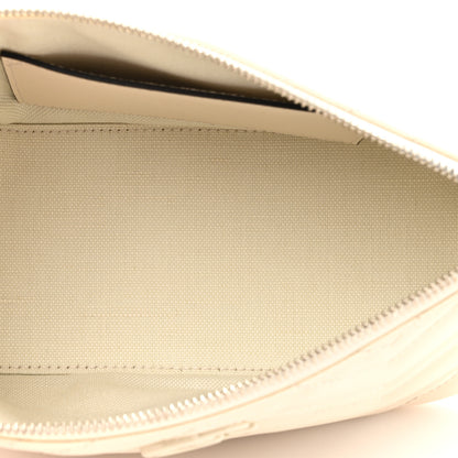 Gucci Calfskin Matelasse Chevron Monochrome GG Marmont Sling Shoulder Bag Mystic White 9 of 19