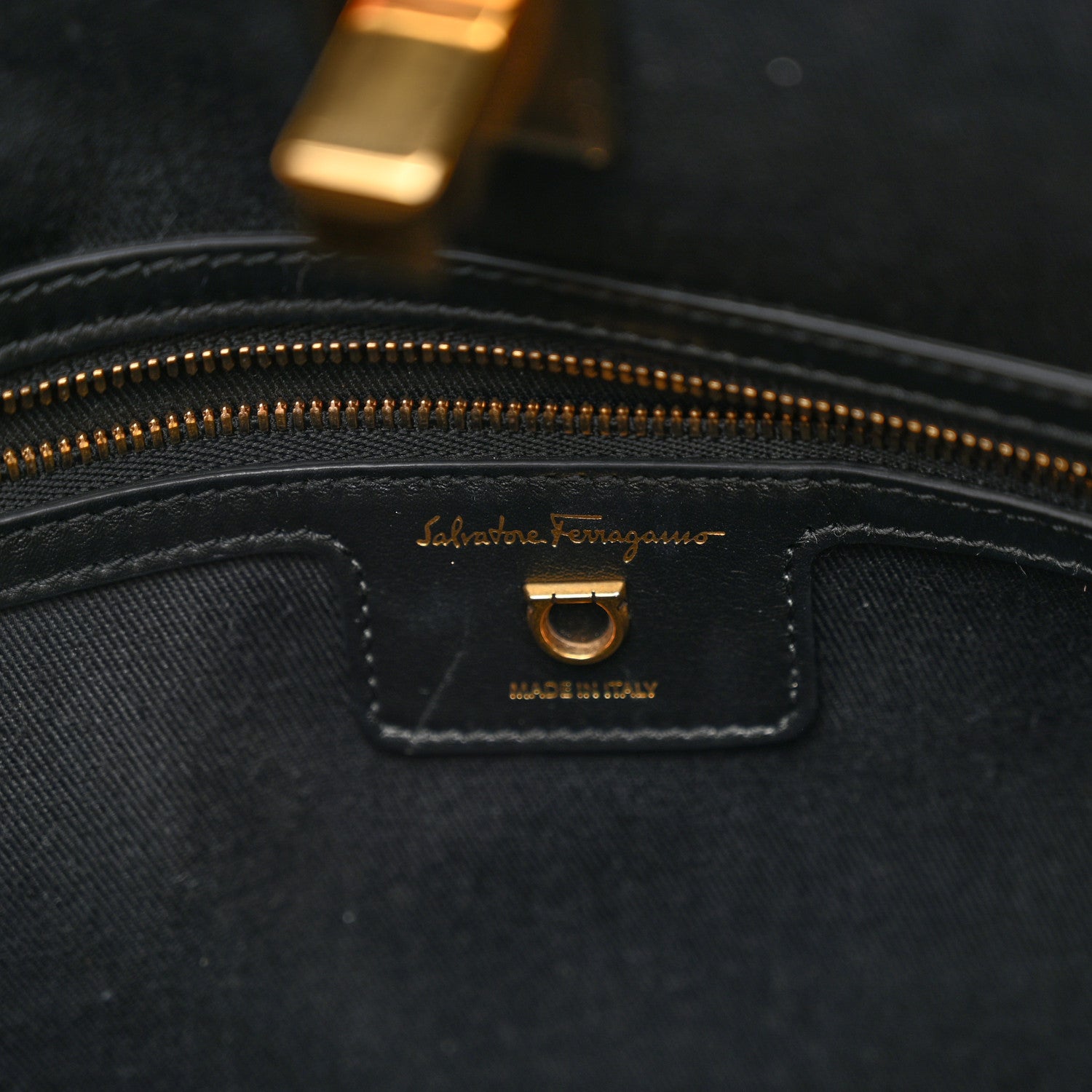 Salvatore Ferragamo Woven Raffia Calfskin The Studio Tote Beige Black 7 of 10