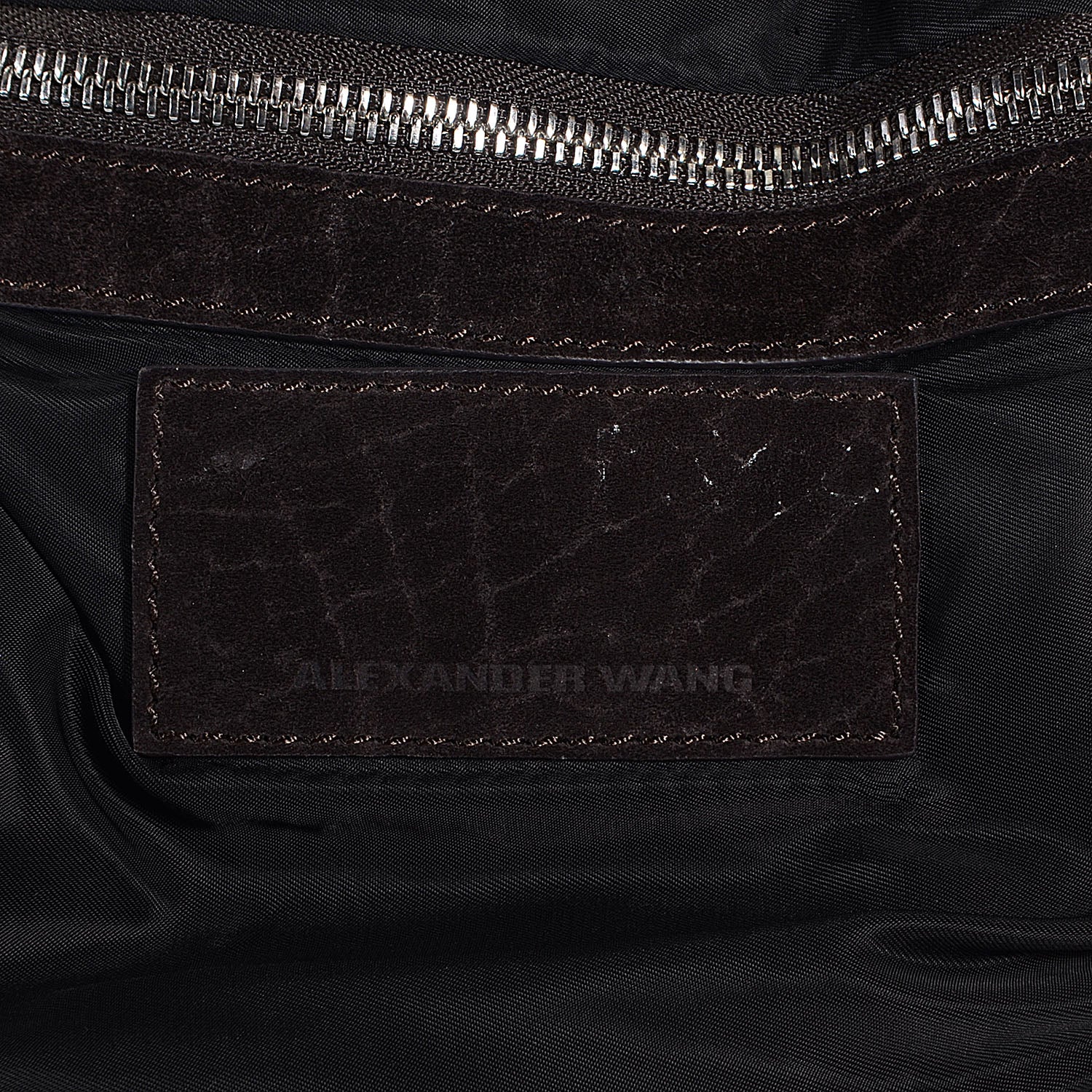 Alexander Wang Suede Diego Bucket Bag Dark Brown w Nickel Hardware 6 of 6