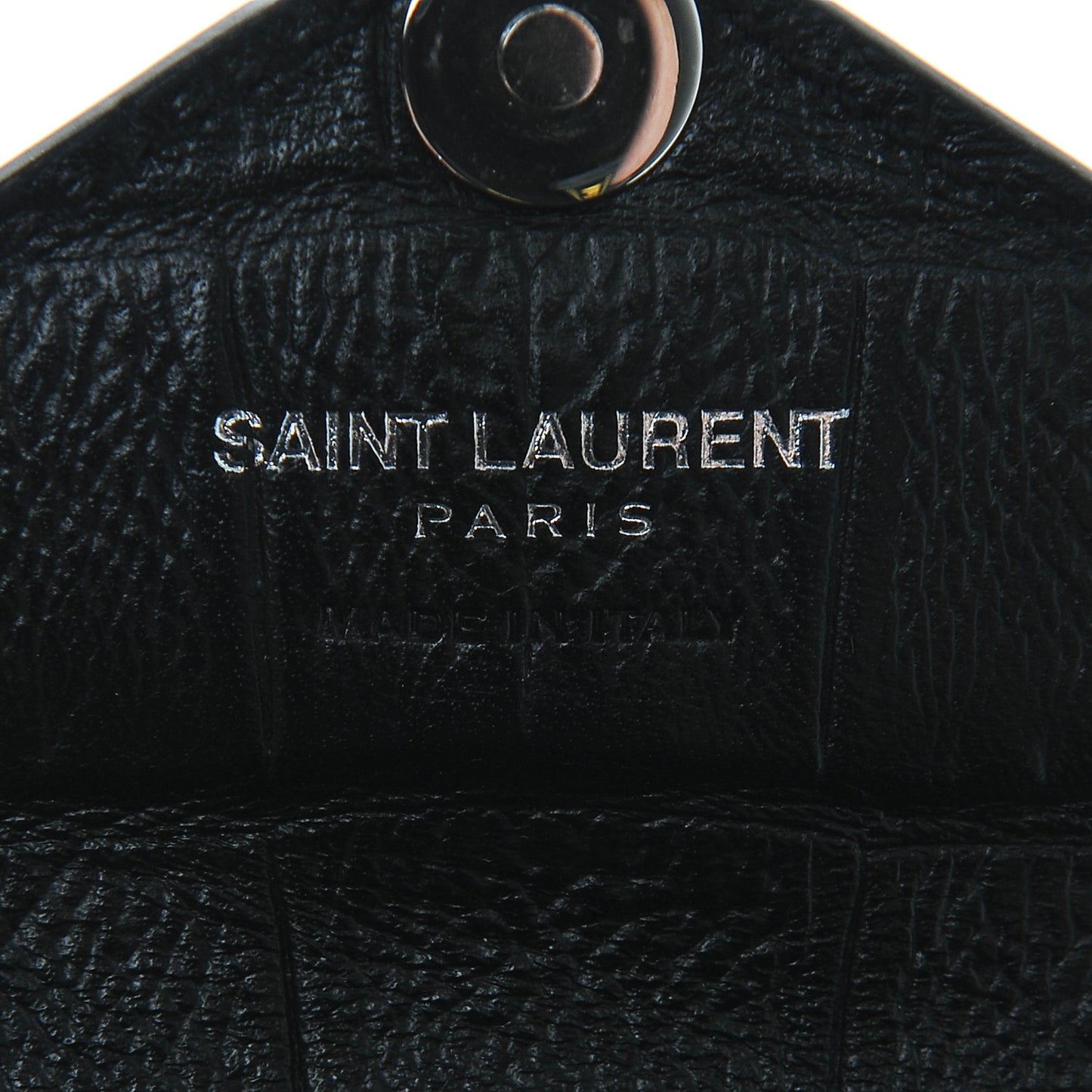 Calfskin Crocodile Embossed Monogram Candy Crossbody Black