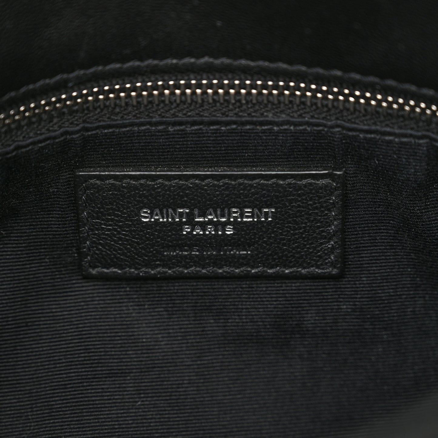 Lambskin Quilted Small Loulou Puffer Monogram Chain Satchel Black